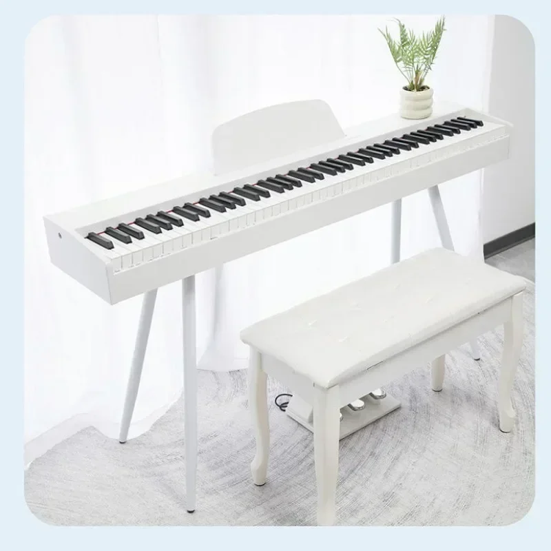 Electric Piano Adult Major 88 Keys White Pink Electric Instrument Musical Keyboard Professional Electronic Organ Accessories