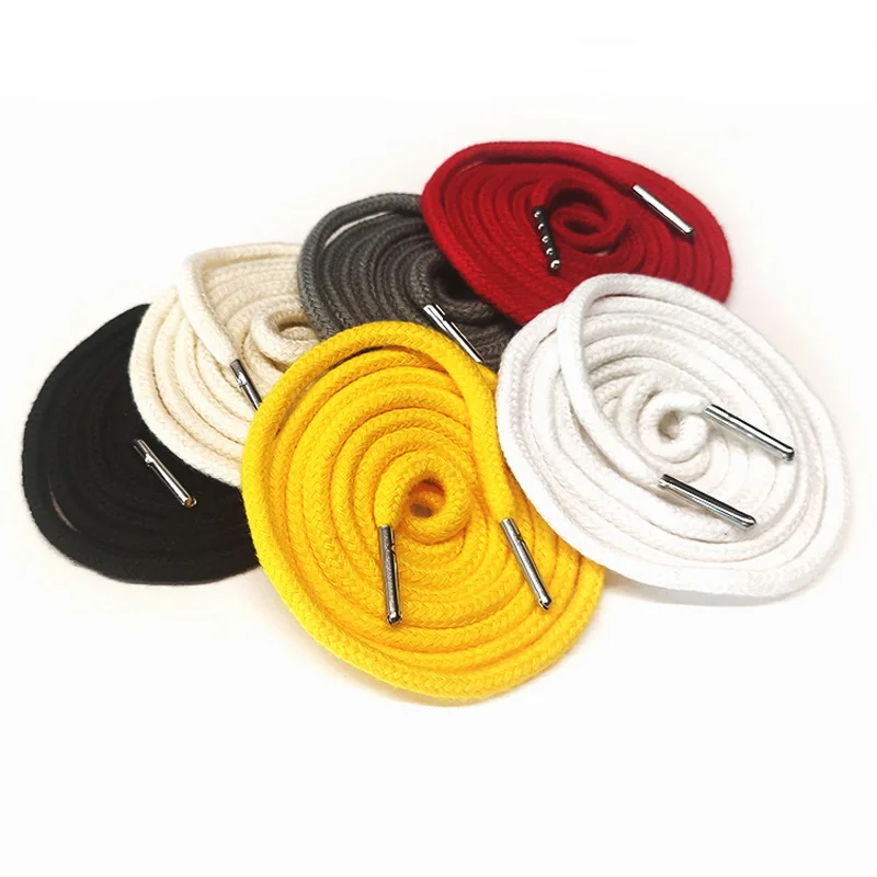 1pcs Sweatpants Drawstring Strap Metal Head Sports Pants Cotton Rope Belt Hoodies Accessories DIY Sewing Band Supplies TJ7625