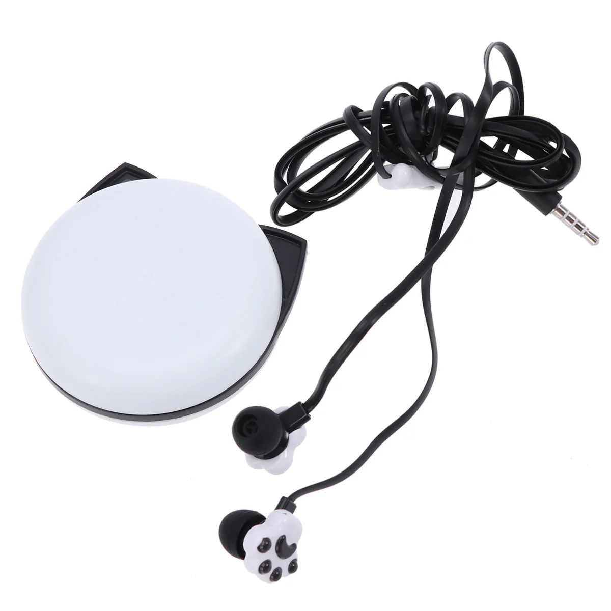 

Creative Kitten Claw Cartoon Headphones Cute Earphones For Girls Boys With Storage Box Black Durable Comfortable For 3.5Mm