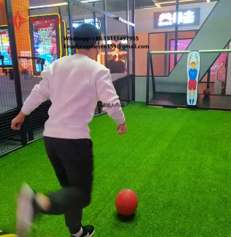 Indoor Playground Interactive AR Football Soccer Game Simulator Virtual Football Simulator Robot Goal Keeper Football Simulator