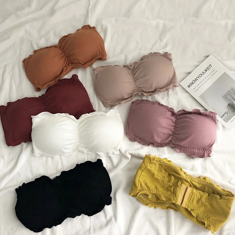 

Женский сексуальный бесшовный бюстгальтер пуш-ап с рюшами и невидимой спиной