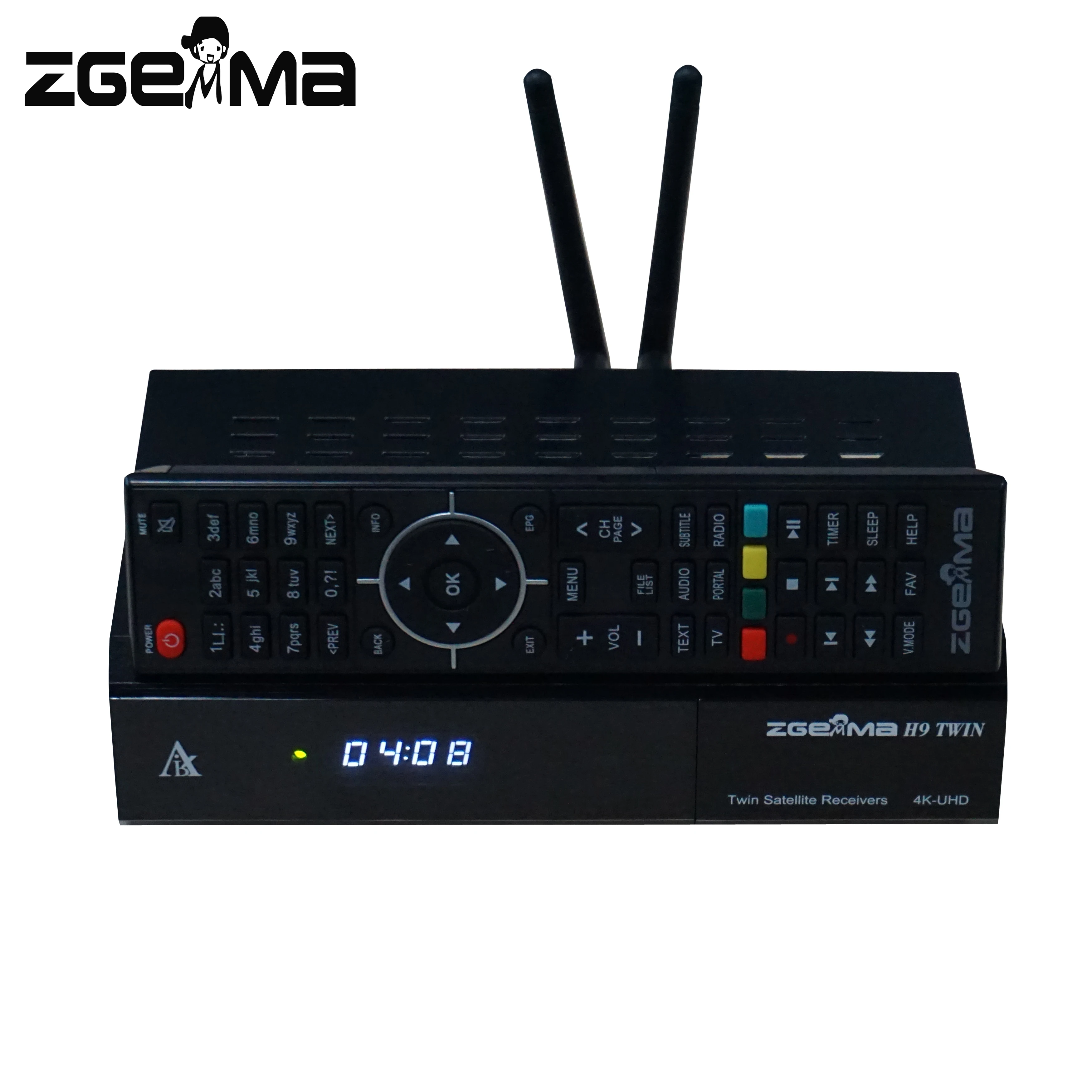 UHD 4K satellite tv receiver twin dvb s2x multi-stream tuner CA + twin CI plus zgemma H9 twin