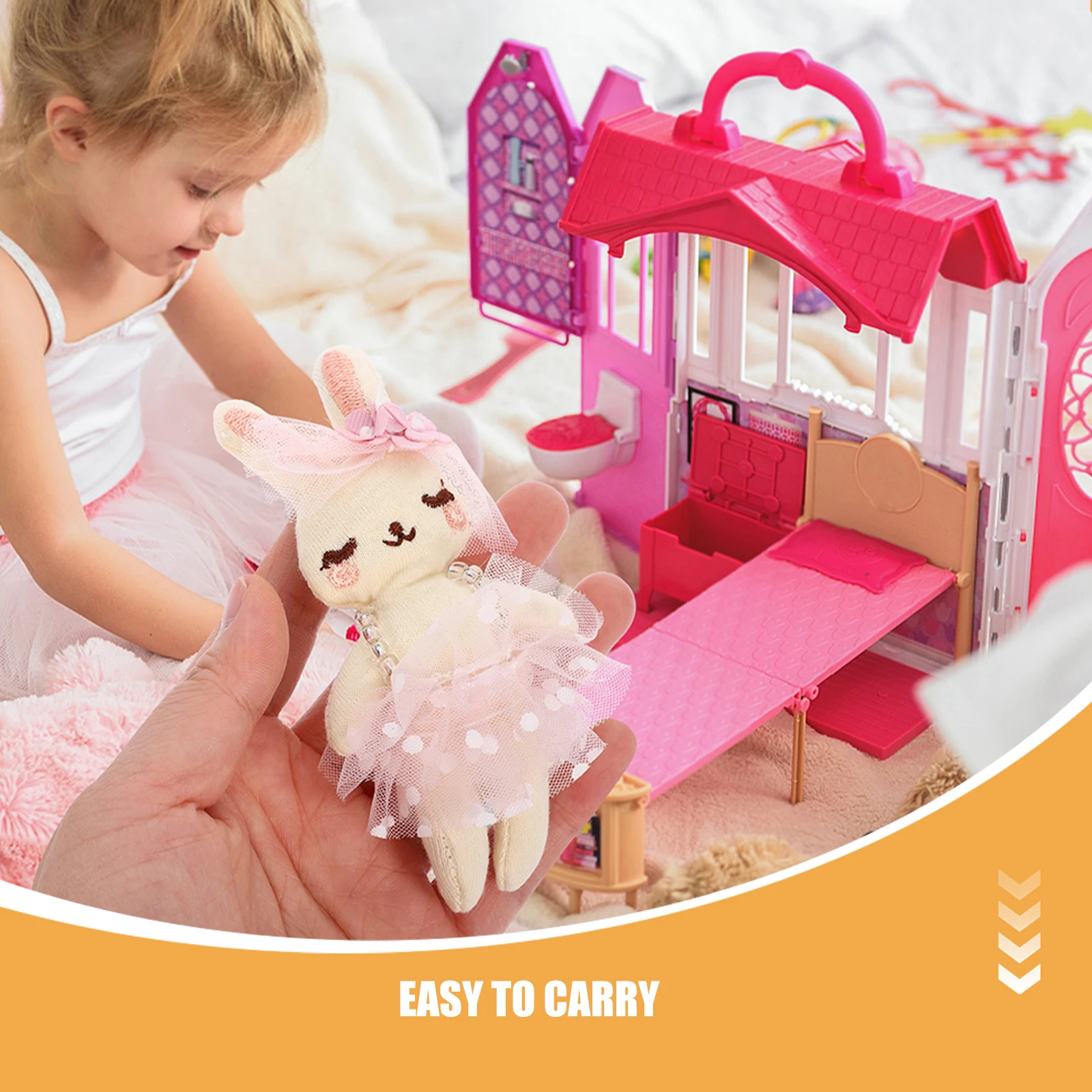 Lapins en tissu doux en peluche, 8 pièces, ballerine de Ballet, animaux pour garçons et filles, temps de jeu, décoration d'intérieur, idée cadeau