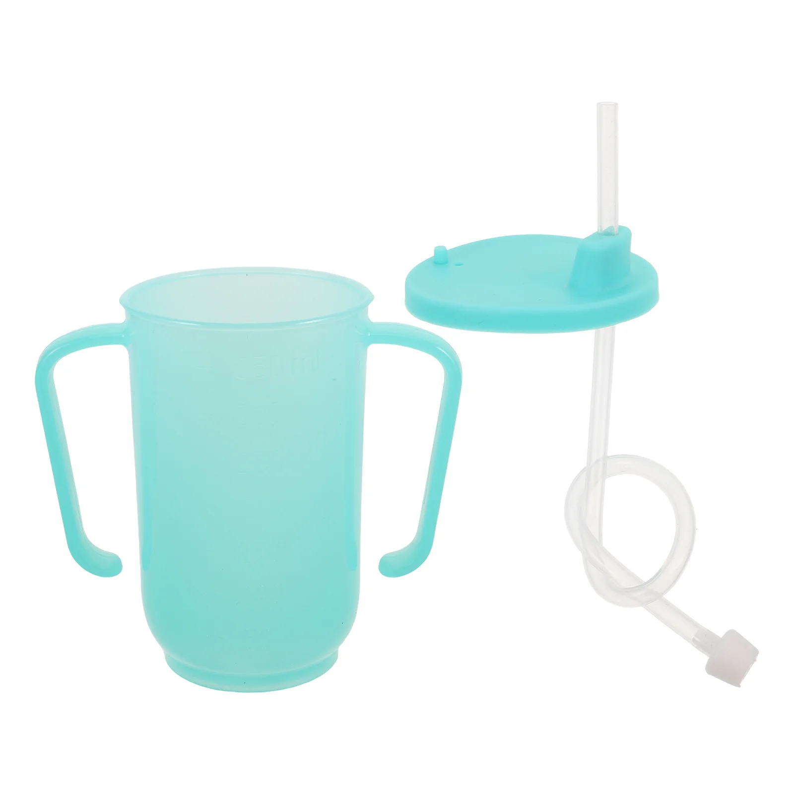 

2Pcs Spill Proof Elderly Feeding Cup Straw Cup for Seniors Disabled Adult Bedridden Ergonomic Handle Drinking Mug