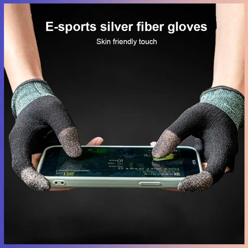 1 Pairs Finger Gloves For Mobile Games PUBG Nylon Sensitive Anti-slip Touch Screen Breathable Fingertip Cover For Gaming 5styles