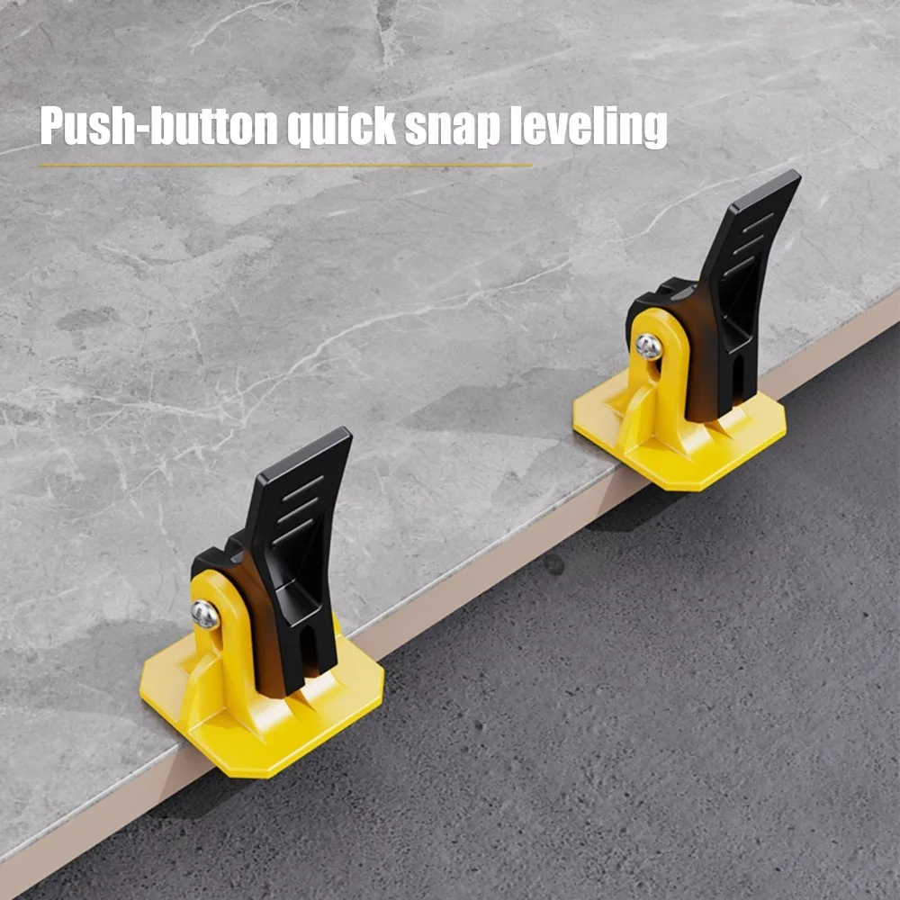 4pcs Reusable Tile Leveling System - Quickly Level & Perfectly Align Tiles with Steel Needles & Positioning Buckles!