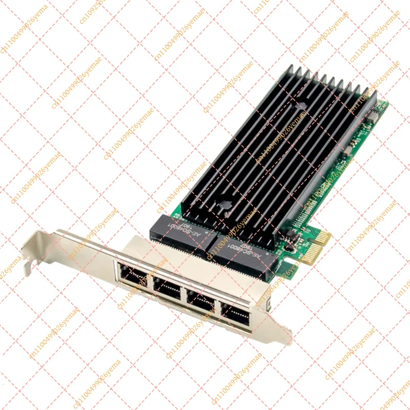 High Performance 4-Port RJ45 Server Network Card 10/100/1000Mbps Replacement for Intel 82576