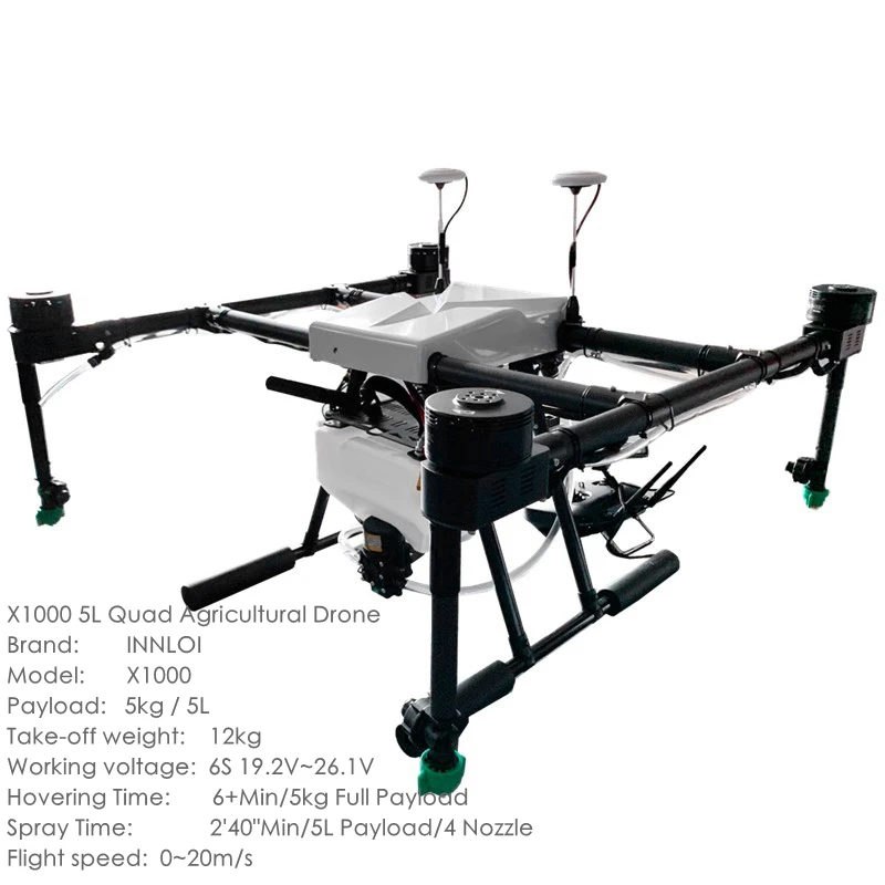 INNLOI DIY X1000 опрыскиватель пестицидов Drone полезная нагрузка 5л 5 кг сельскохозяйственный БПЛА многороторные аксессуары для разбрасывания семян для урожайного спрея