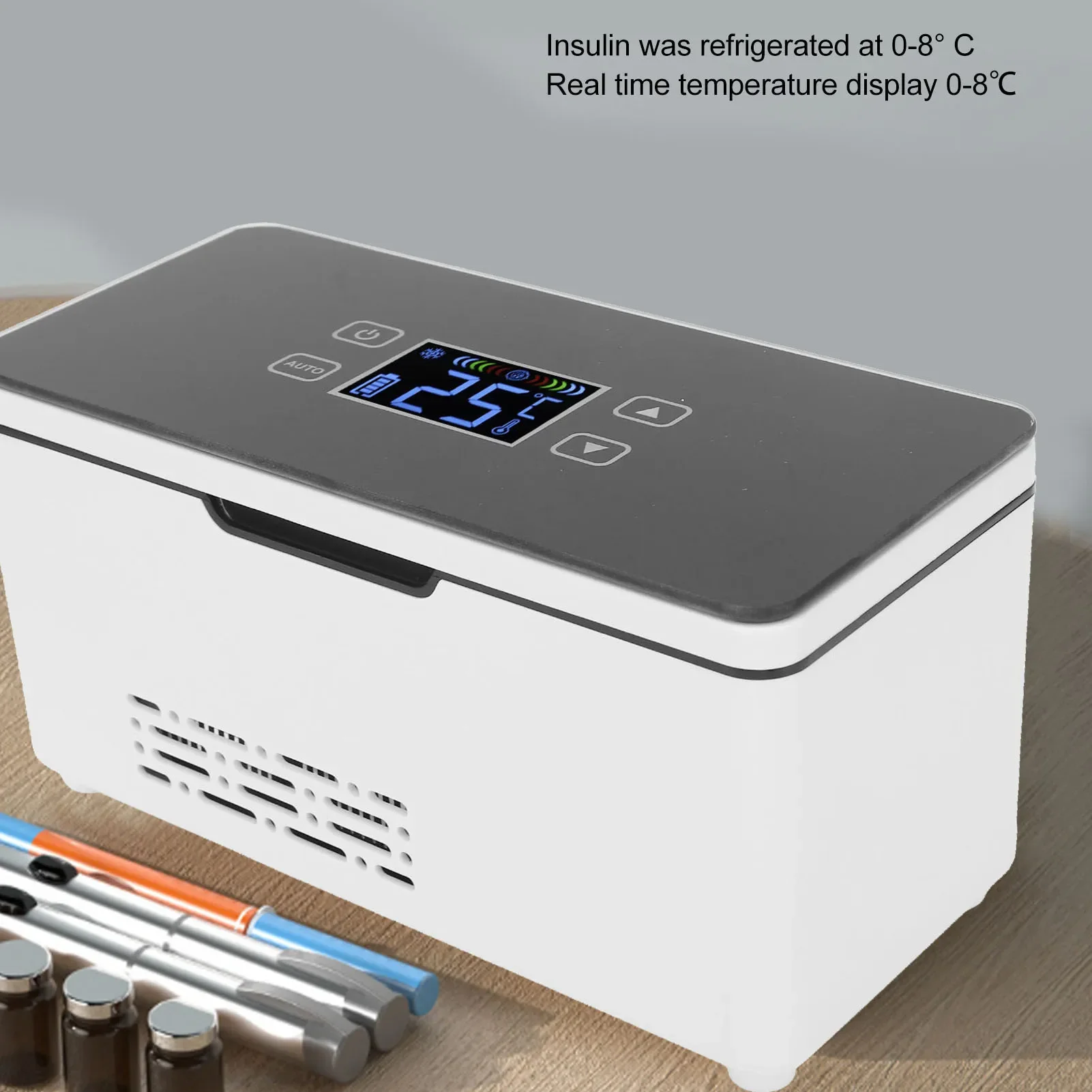 Mini Refrigerator Insulin Pill Box Dispensing 13600mah High Power 0-18 Degrees Refrigerated Medicine Case Refrigerated Incubator