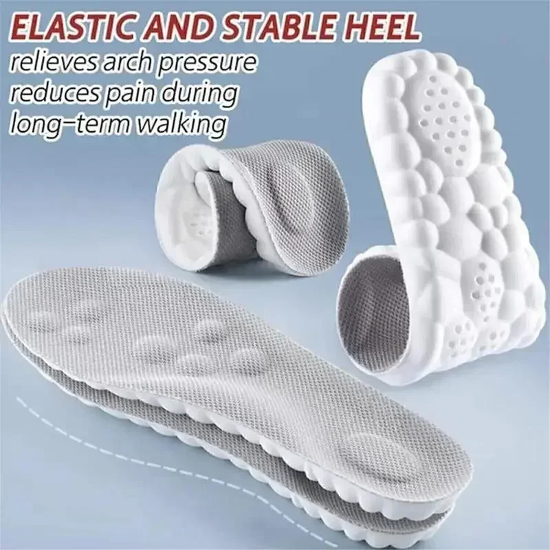 Advanced 4D Tech Insoles! Ultra-Soft Cloud Cushioning - Breathable, Shock-Absorbing & Trim-to-Fit All Shoes