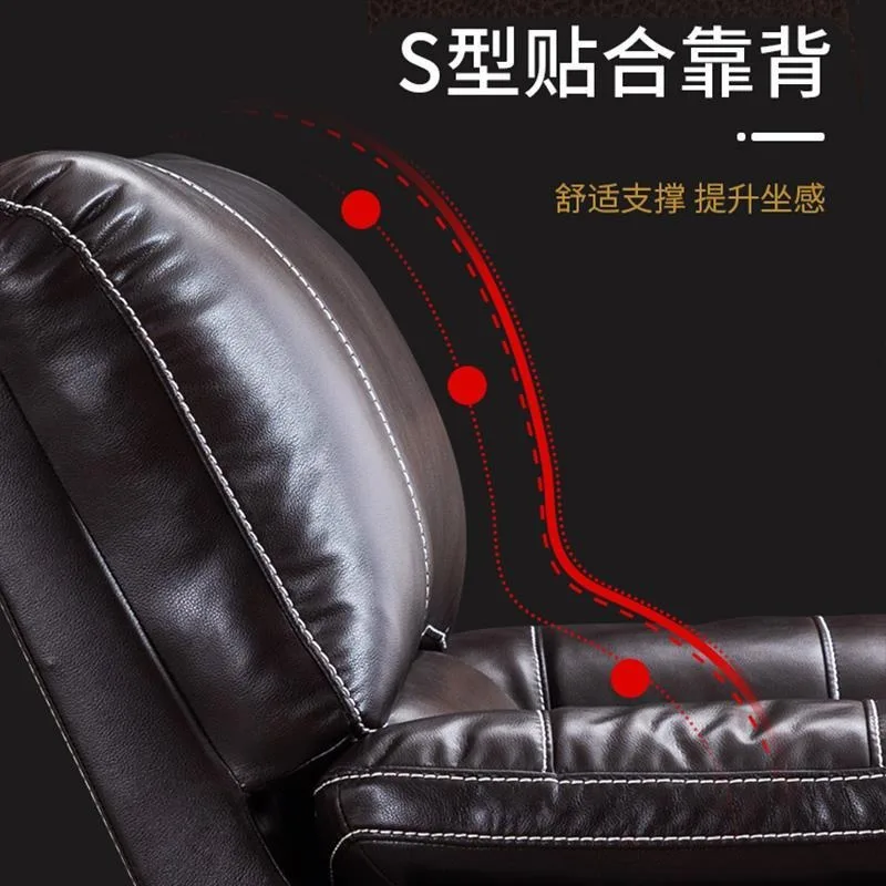 First-class multi-functional electric space chair, leather living room leisure office massage recliner, single sofa rocking