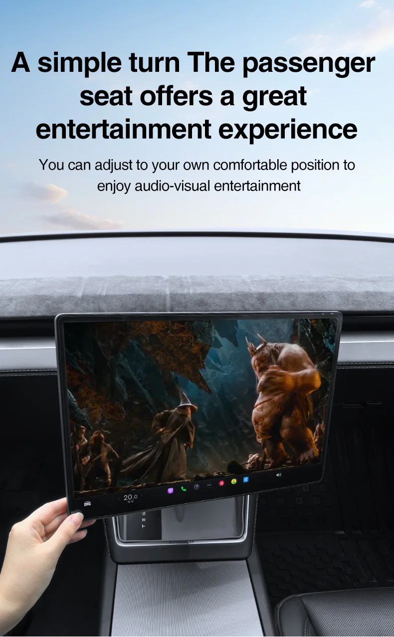 Für Tesla Modell Y Juniper Modell 3 Highland 2025 Auto Schwenk Halter Halterung Tilt Bildschirm Rotierenden Halterung Kit Display Monitor Drehen – Detail 7