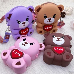 Kid Girl New Silicone Bags Cute Bear Decompression Bag Cartoon Creative Shoulder Bags Pressing Bubble Crossbody Bag Mochila Niña