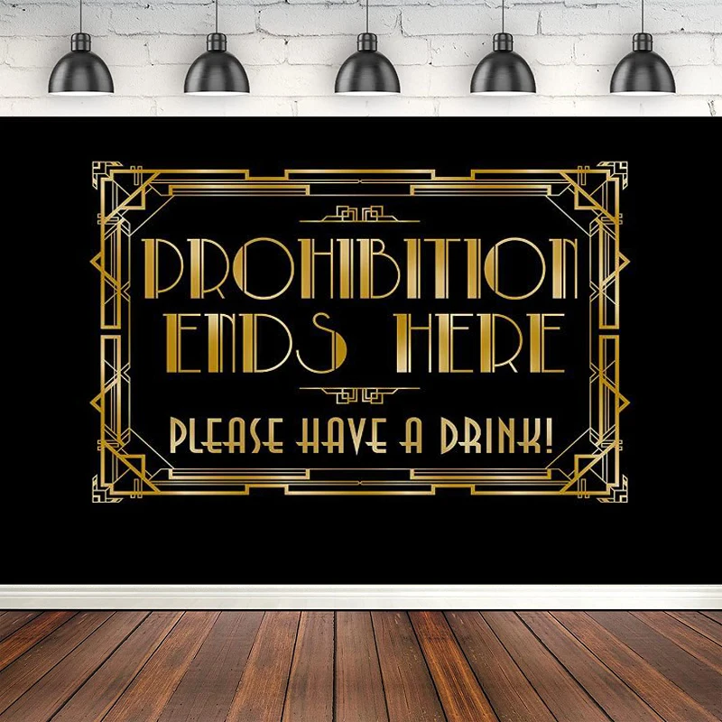 Photography Backdrop Roaring 20s Gatsby Propagation Ends Here Background Birthday Party Occasions Wedding Hen Parties Banner