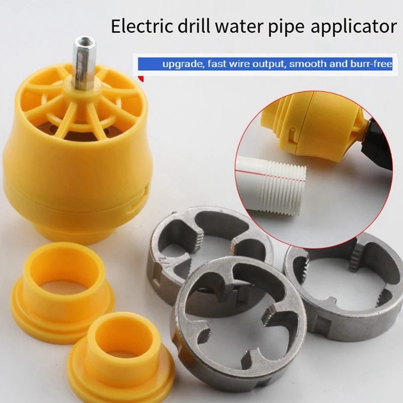 New Ppr Thread Making Tool Electric Drill To Water Pipe Threader Plastic Die Electric Threading Machine Tool Water Pipe