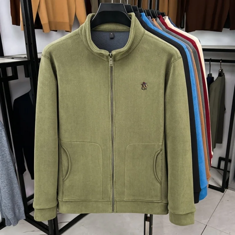 

2025 men's winter hot selling high-end luxury brand long sleeved warm jacket original embroidery casual windproof jacket