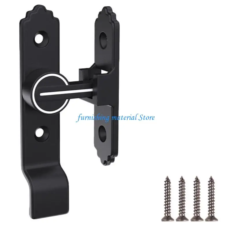 

Y5GD Zincs Alloy Safety Door Lock 90 Degree Sliding Door Lock Luminously Barn Door Lock Hardware Easy to Install