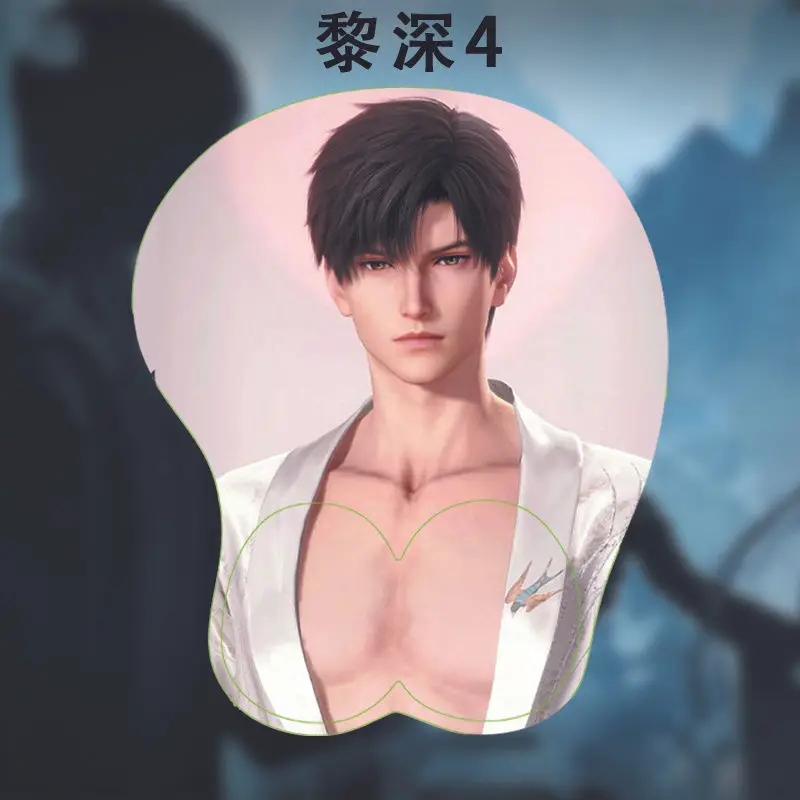 جديد الحب والمساحة العميقة Caleb Xavier الكرتون ثلاثية الأبعاد لينة هلام السيليكا ماوس الوسادة المعصم الراحة لوحة المفاتيح تأثيري سطح المكتب Playmat الهدايا