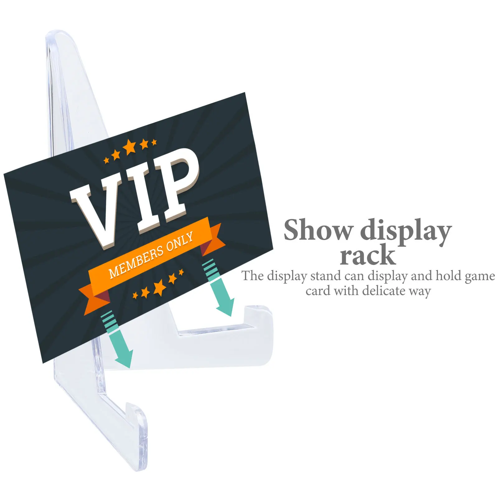 

10pcs Card Display Stand Clear Acrylic Easel For Game Cards Coins Medals Artwork Photos Pictures Collections Tabletop Display