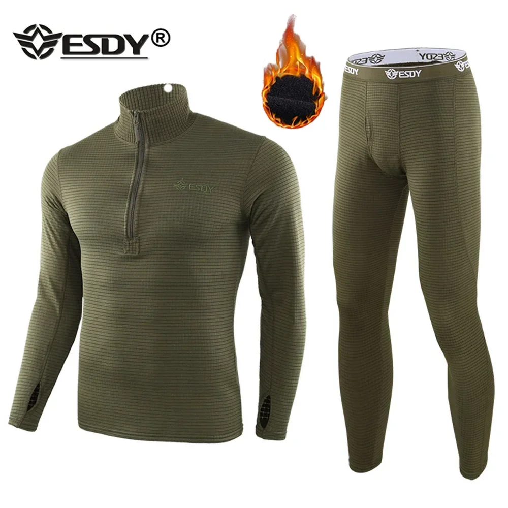 Men’s Thermal Underwear Sets Sport Base Layer for Male Winter Gear Compression Suits for Skiing Running  Long Johns