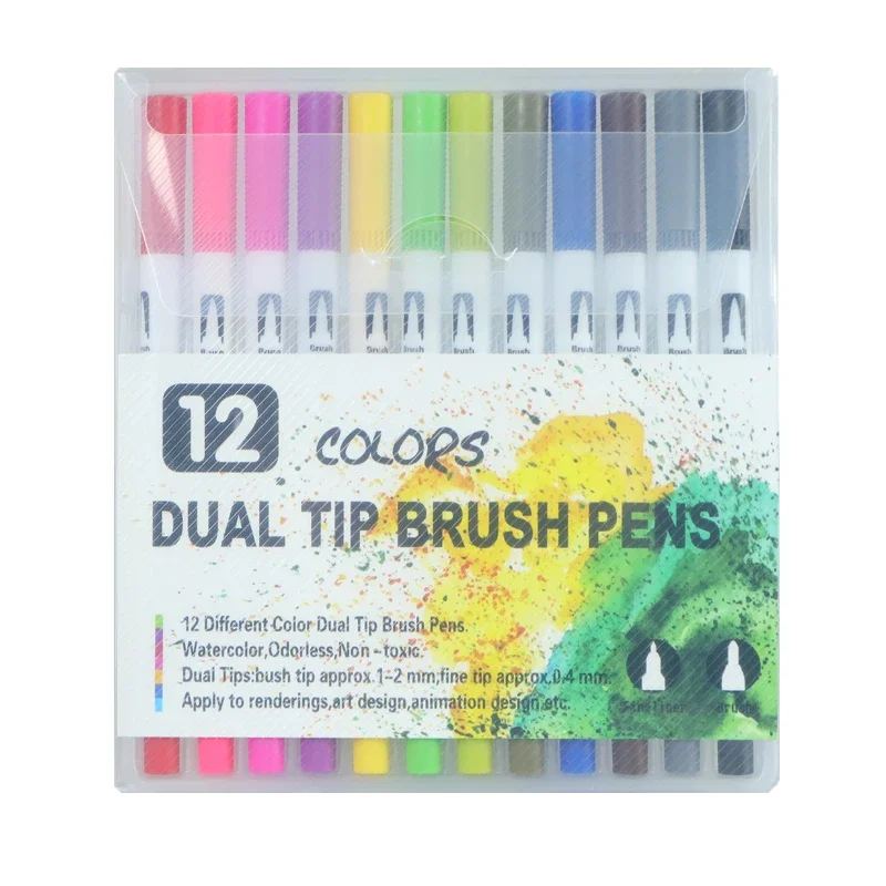 120 Colors Dual Tip Brush Art Marker Pens Fineliner Brush Markers Set for Artist Calligraphy Lettering Journal Doodling Writing