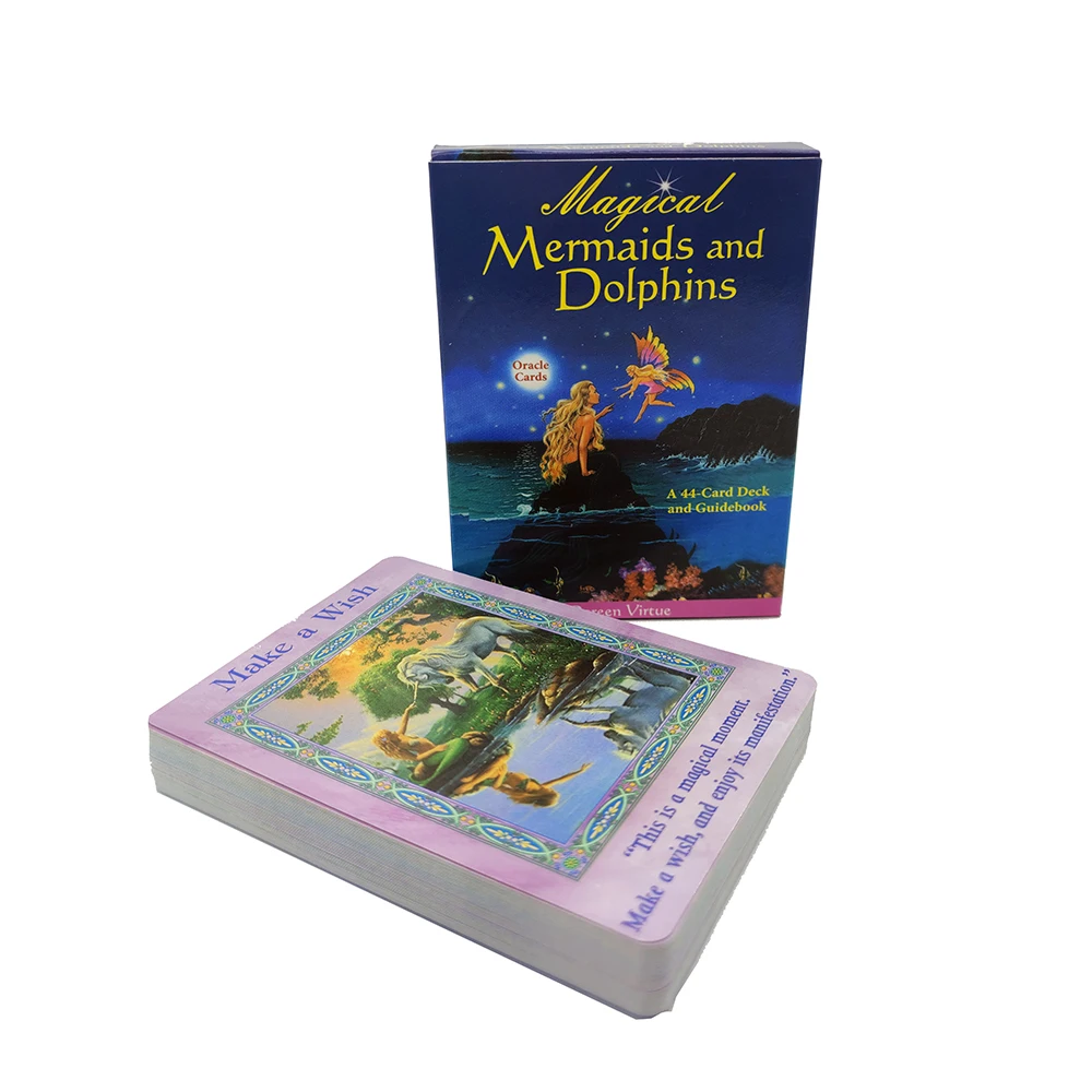 Doreen Virtue Magical Mermaids and Dolphin Oracle Cards: A 44-Card Deck and PDF Guidebook