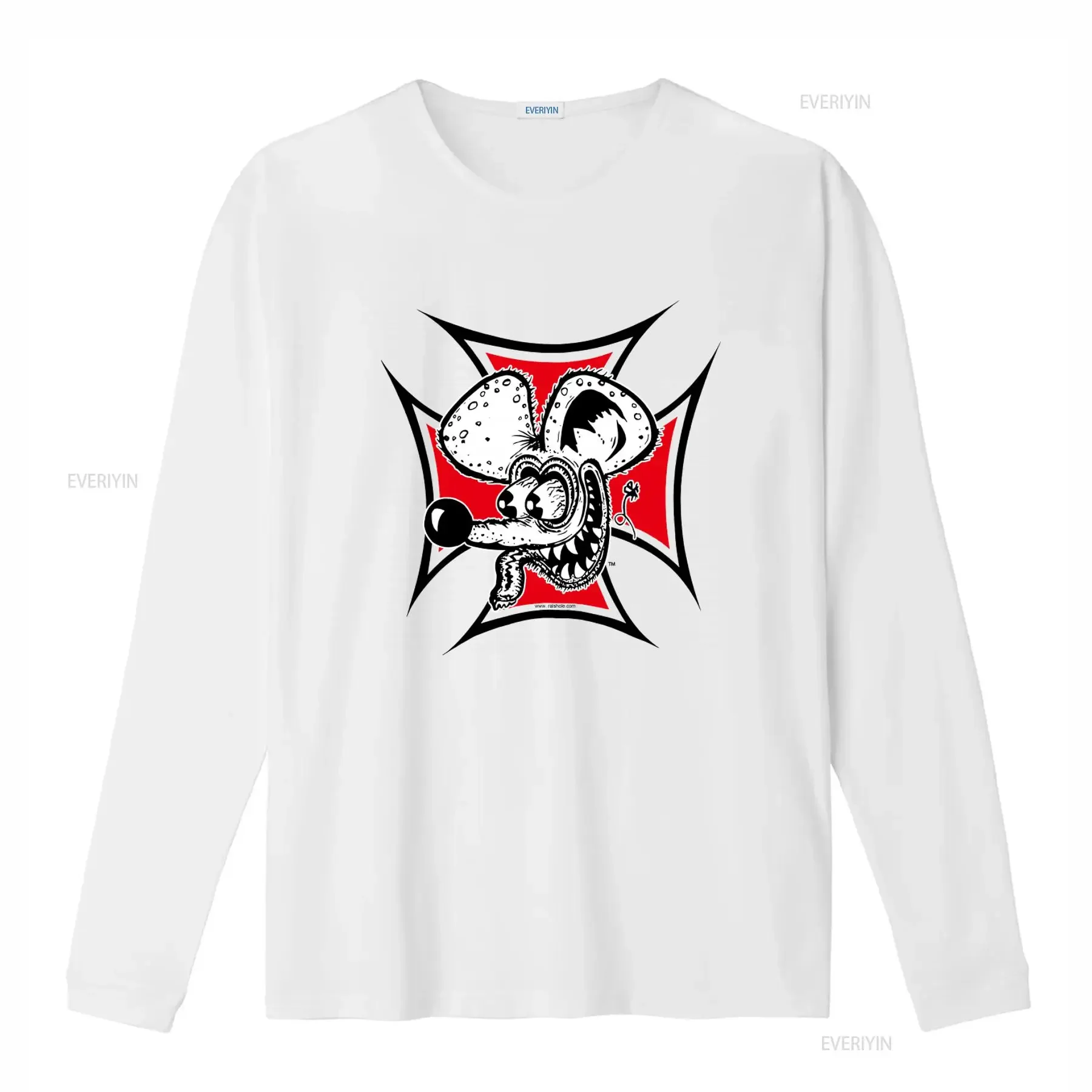 NEW Rat's Hole Large Surfer Cross Rat Cotton Ringer T Shirt with Fink Big Daddy  vintage Washed designer clothes Versatile