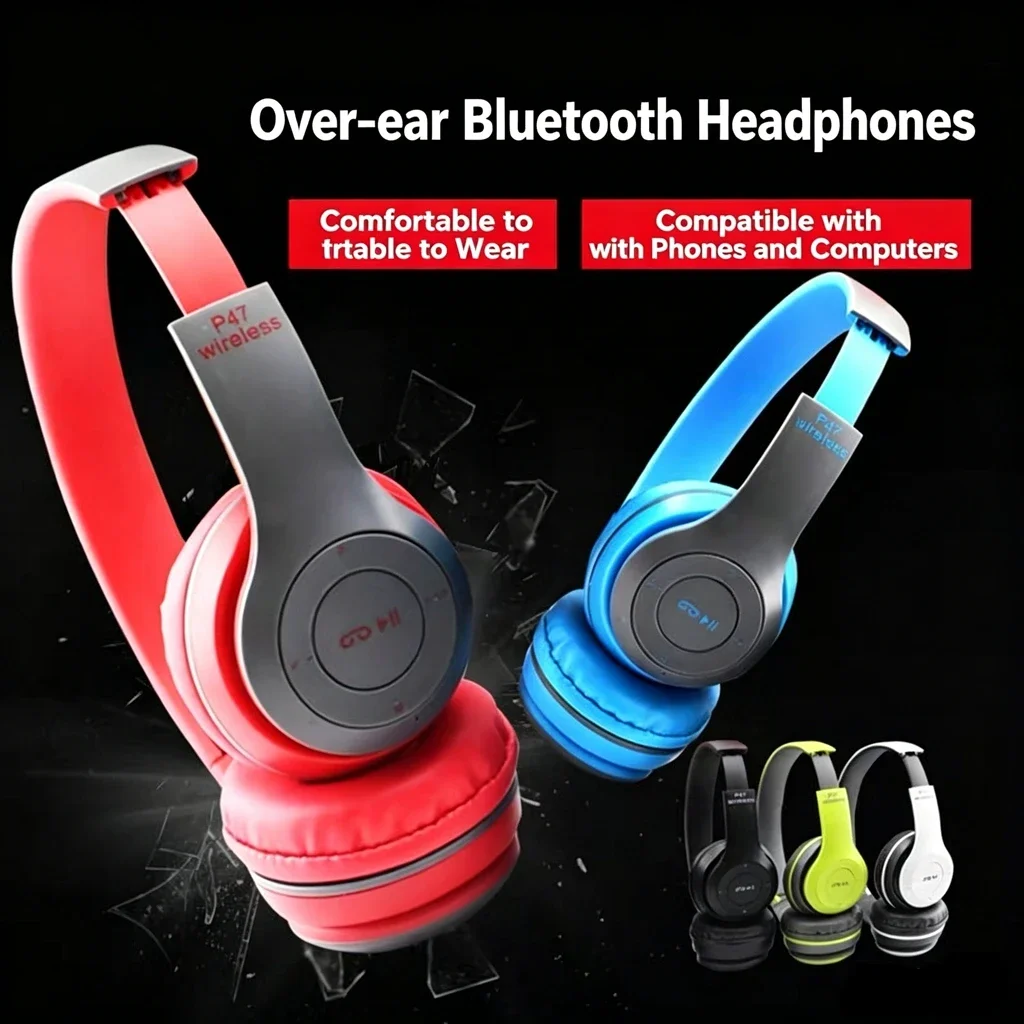 

Handsfree Wireless Headphones Noise Canceling Headphone Earphone P47 headset Bluetooth Head Phone for iPhone Huawei Samsung S22