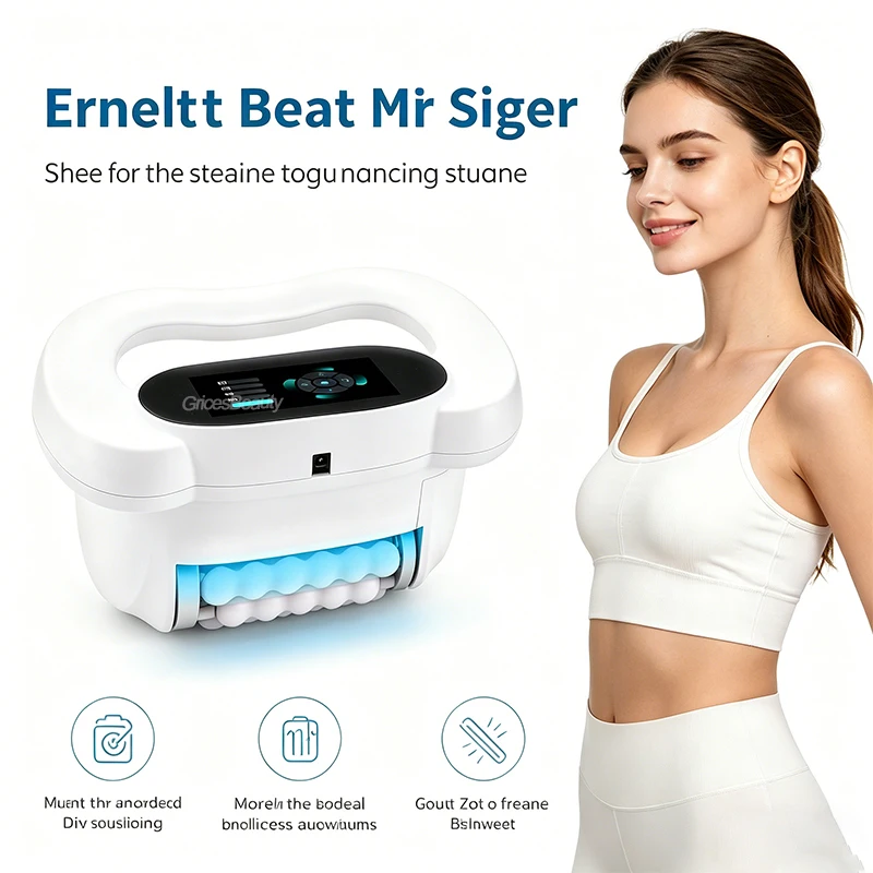 

60W High Frequency Deep Tissue Vibration Handheld Electric 360 Roller Massager Relaxes Muscles Anti Cellulite Slims Shapes Body
