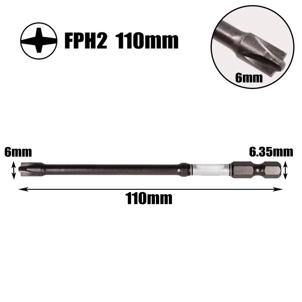 Tools Nutdrivers Screwdriver Bit Batch Head 6mm Special Anti Non-slip Cross Electrician FPH2 For Socket Switch