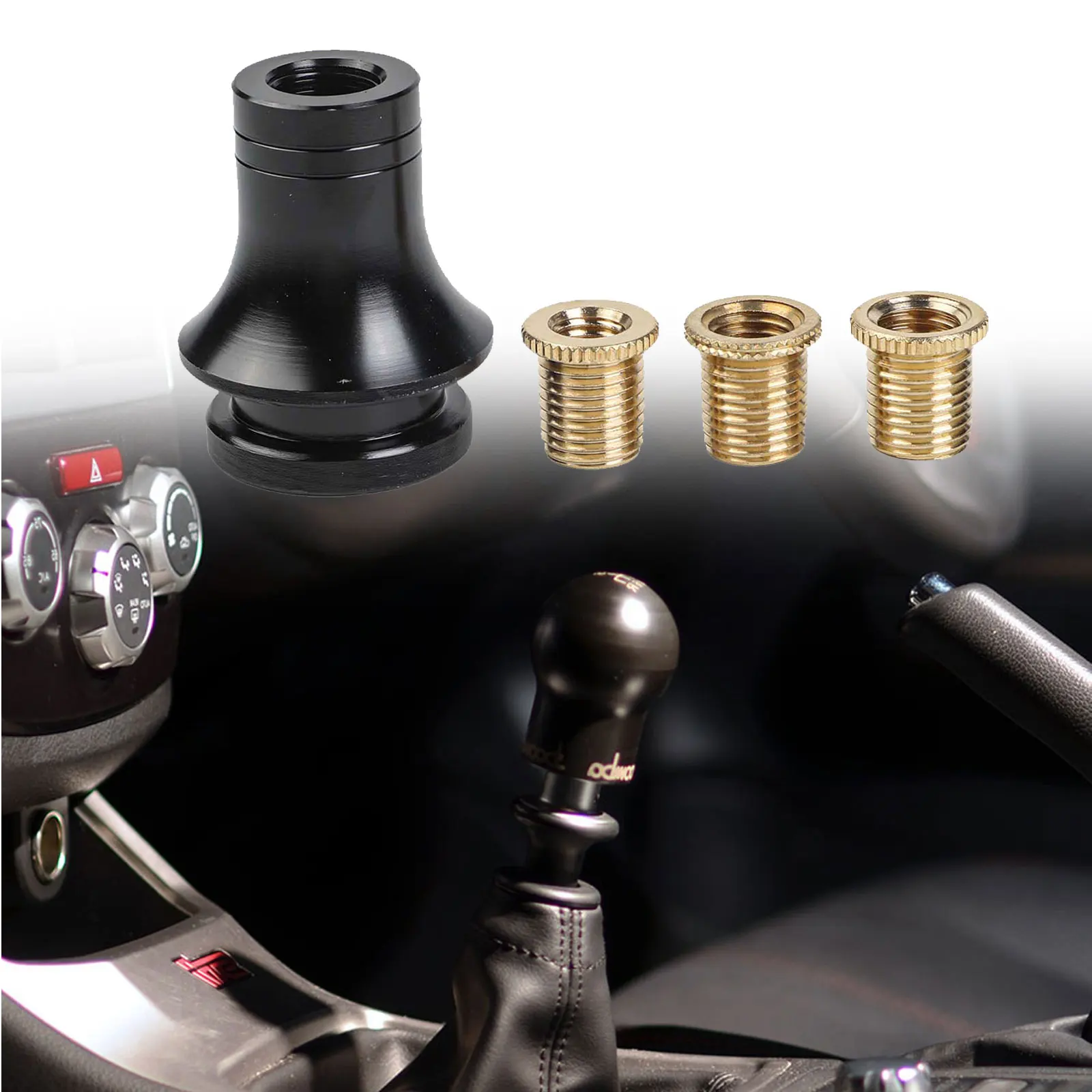 Manual Gear Shifter Adapter X1 25 Thread Shift Knob Boot Retainer Converts Unthreaded Shift Lever to Threaded Type