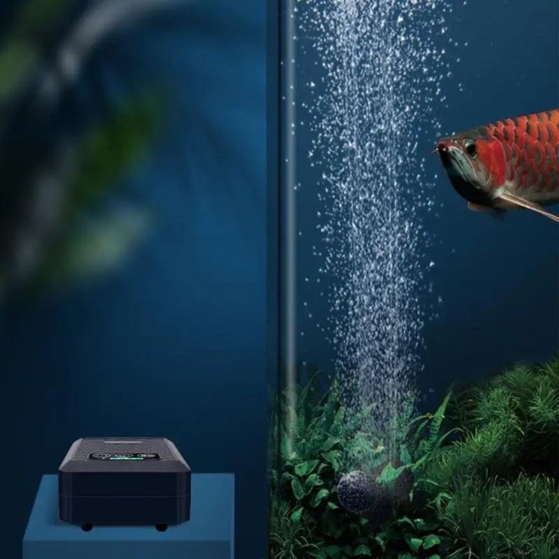 Rechargeable Air Pump Aquarium Oxygen Aerator Fish Tank Oxygenator Adjustable Quiet Air Pump Waterproof Silent Aquarium Oxygen