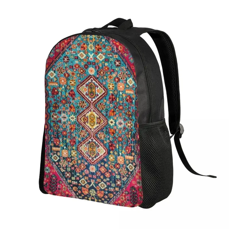 Oriental Colored Traditional Antique Moroccan Style Laptop Backpack Men Basic Bookbag for School College Students Bohemian Bag