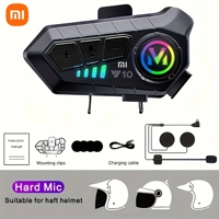 Xioami Y10 Motorcycle Helmet Bluetooth Earphones IPX6 Waterproof Large Battery Lasts for 48 Hours Intelligent Noise Reduction