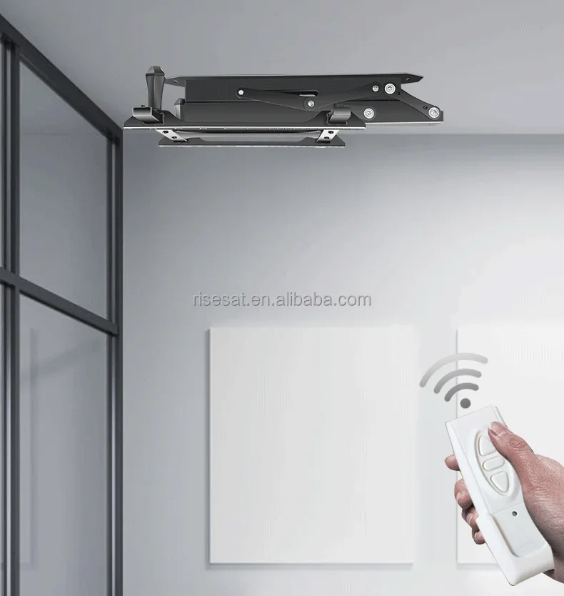 Suporte de teto motorizado para tv, 80 polegadas, teto suspenso, elevador elétrico, suporte de teto, RISESAT RS-TV5