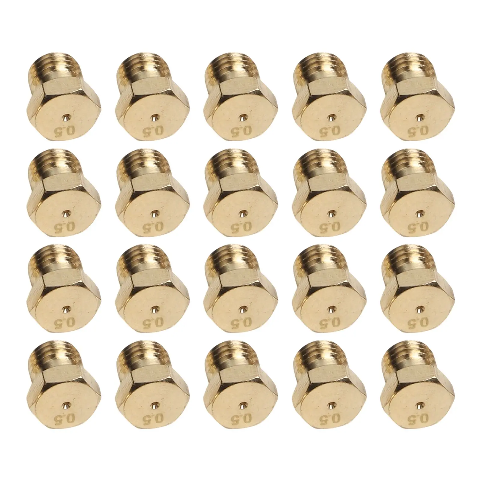 20pcs/set Burner Nozzle 0.5mm Propane Burner Orifice Kit Propane Gas Conversion Kit For LPG Burner Nozzle Outdoor Cooking