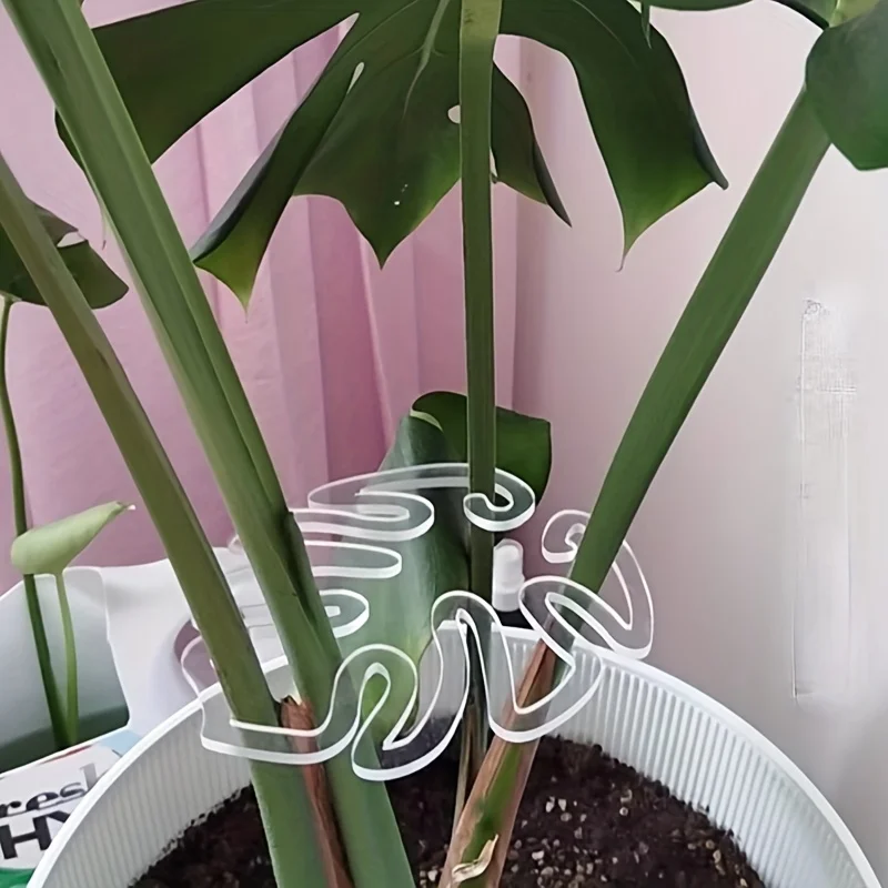 4-Pack Heavy-Duty Folding Plant Support Stakes with Sturdy Folding Clips Saving Space Suitable for Tropical Plants Home Decor