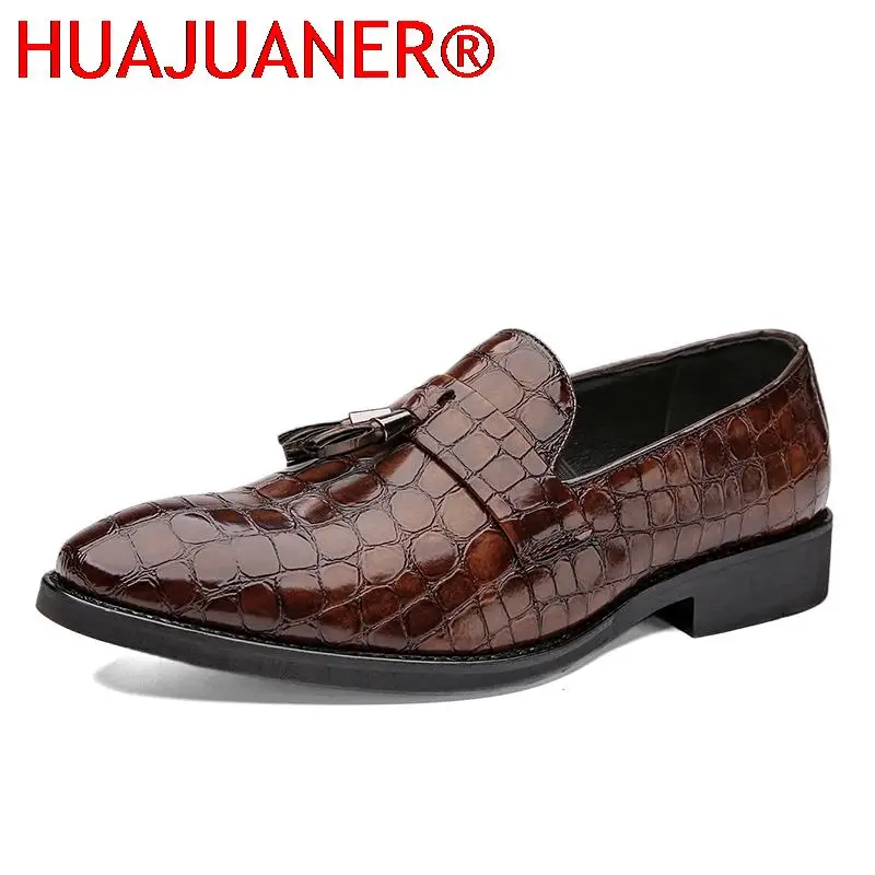 

New Patent Leather Mens Shoes Casual Oxford Shoes For Men Business Comfort Spring Autumn Slip on Loafers Formal Dress Club Flats