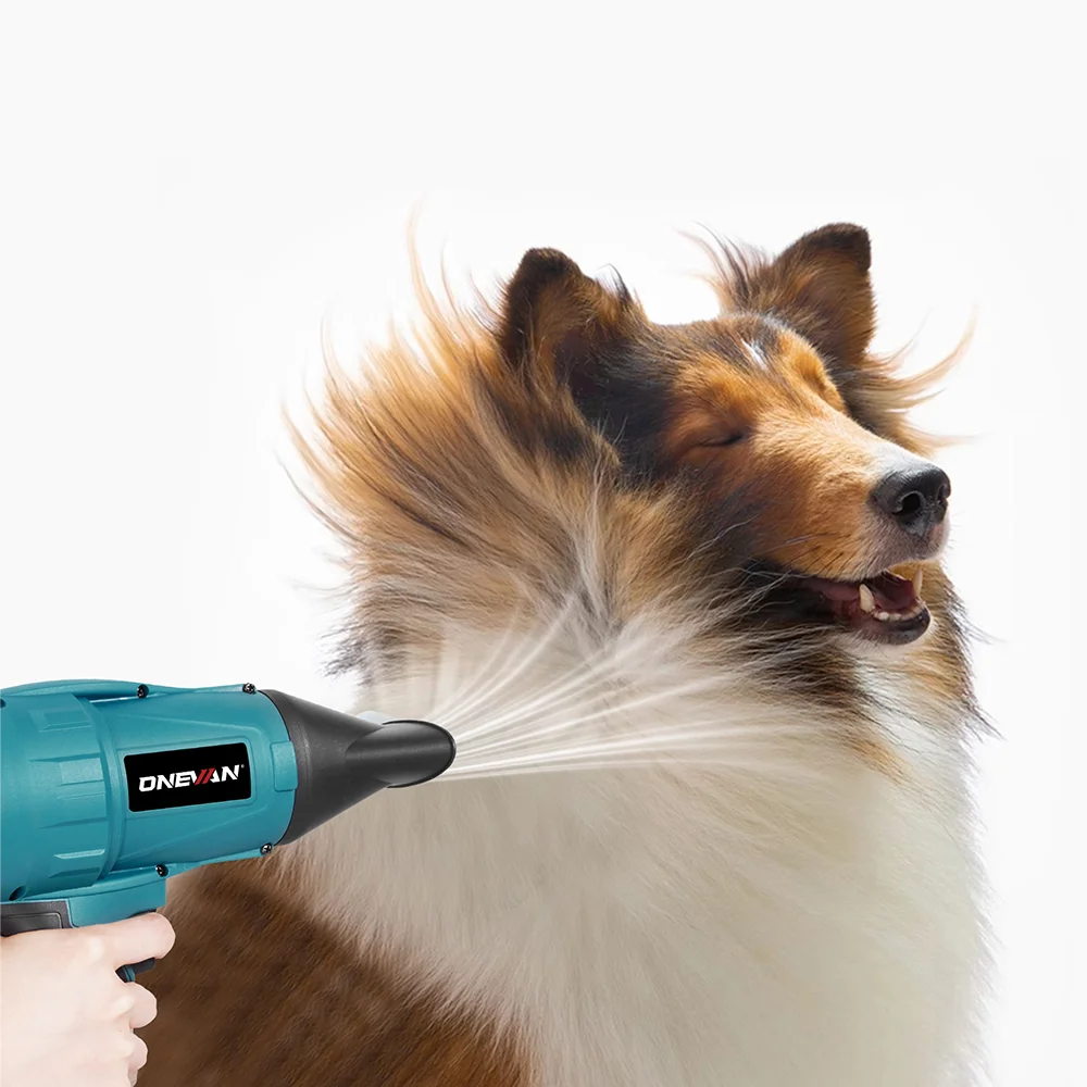 ONEVAN 3500W Bürstenlose Elektrische Turbo Gebläse Cordless Schnee Blatt Blasen Multifunktionale Power Tools Für Makita 18V Batterie pin – Detail 12