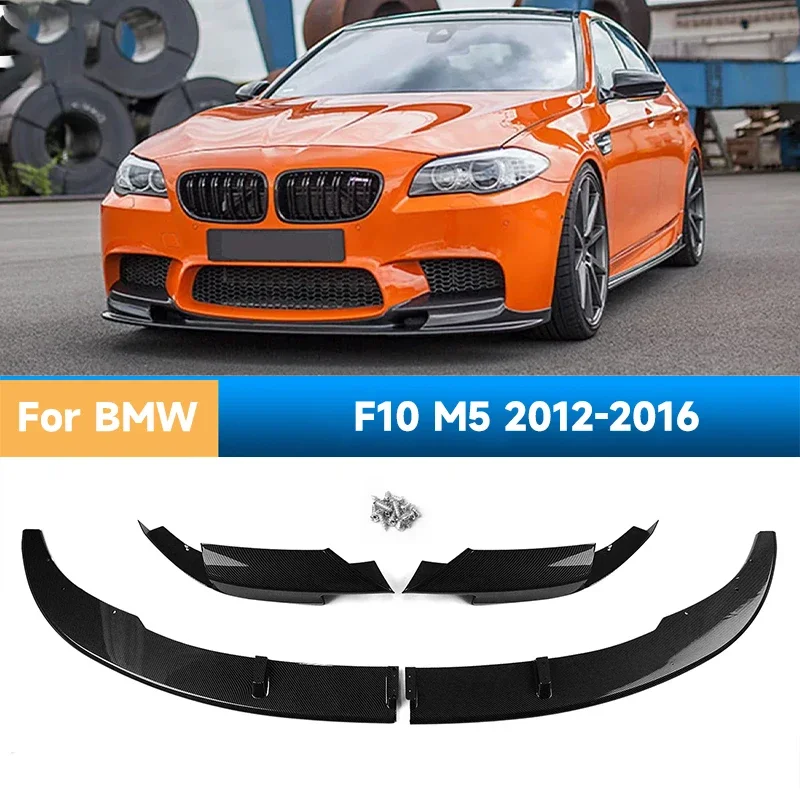 BMW F10 M5 2012-2016 용 4PCS 자동차 앞 범퍼 립 스포일러 하부 범퍼 가드 앞 앞치마 서라운드 자동차 액세서리