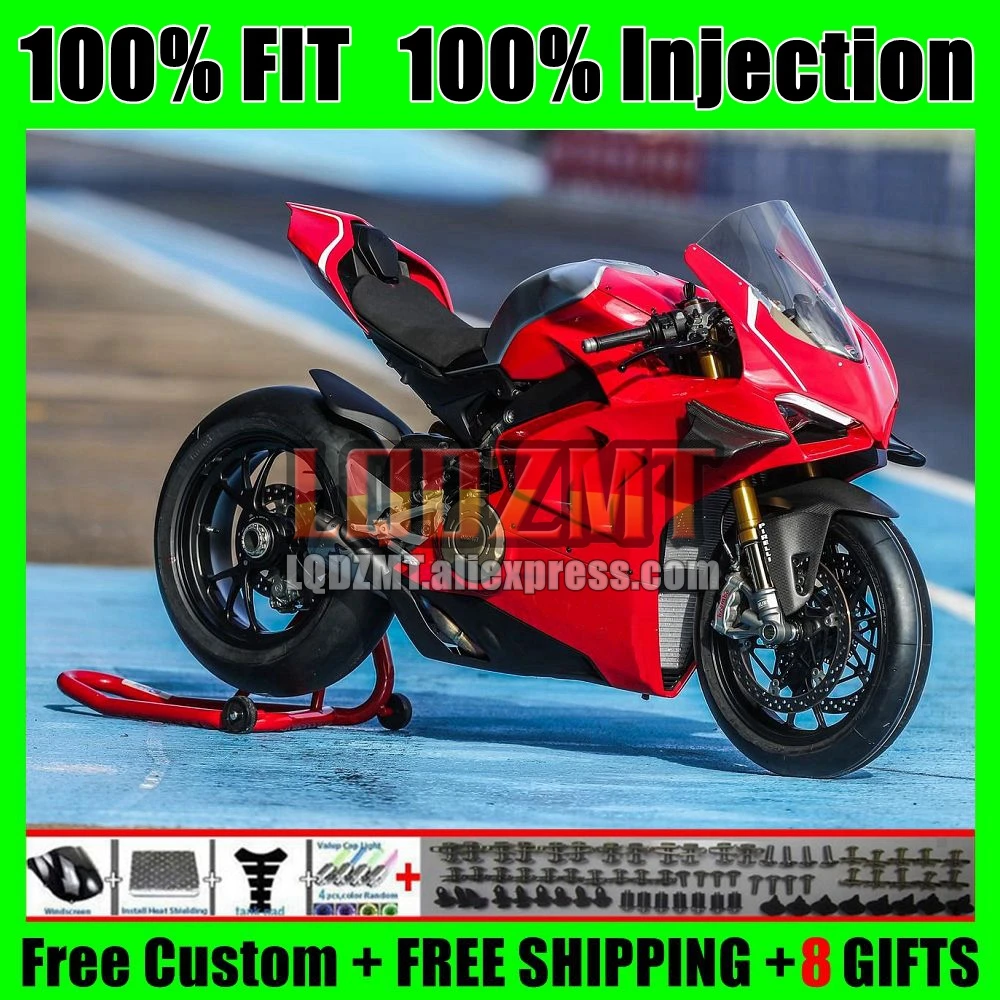 Injection Bodys For DUCATI Panigale V4 V 4 S R Light Red V4S V4R 127No.14 V4-S V4-R 18 19 20 2018 2019 2020 OEM Fairings Kit