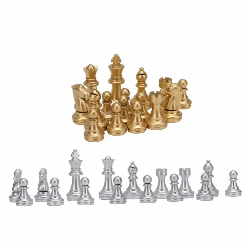 Chess Game Chessmen Lightweight Gold and Silver for Gifts for Party Games