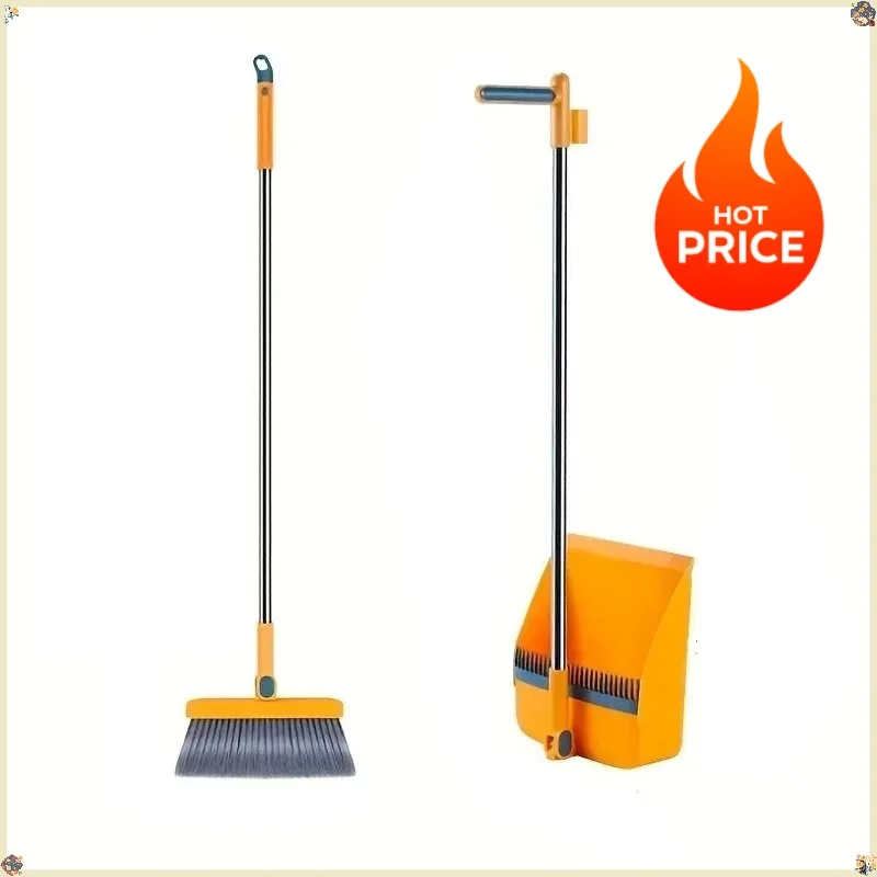 Best Seller in 2026 2-in-1 Rotatable Folding Magnetic Broom and Dustpan Cleaning Set, Lightweight Cleaning