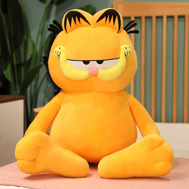 Garfield – peluche douce de chat en colère, Animal de dessin animé, Simulation de peau de tigre paresseuse, chat moche, poupée en peluche, cadeau de