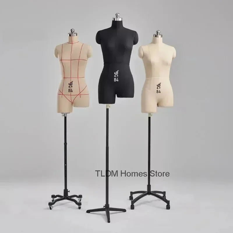 Design Model Female Dressmaker Mannequins Sewing Mannequin for Women's Clothing Bust Dress Form Stand Metal Base k