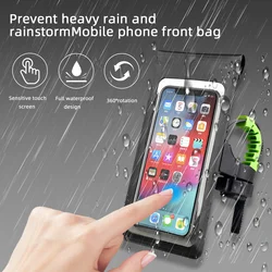 Rainproof Bike Bag Bicycle Front Cell Phone holder with Touchscreen Motorbike Phone Package Accessories