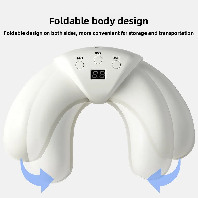 2026 Foldable LED Nail Curing Lamp Professional Salon Gel Dryer Fast Drying Desktop Nail UV Light