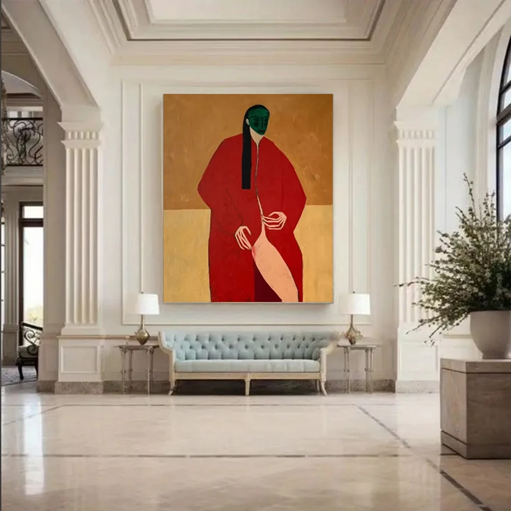 100% Handmade Abstract Oil Painting On Canvas Bohemian girl Figure Wall Art Picture Big Mural For Home Living Room Decor Image
