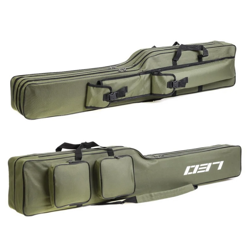 Fishing Rod Bag Double layer knife shaped big belly fishing gear bag 130cm sea rod bag Portable and foldable Fishing Storage Bag