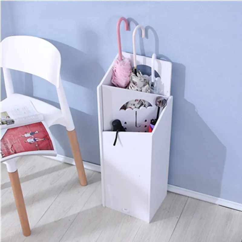 Waterproof Wood Umbrella Storage Hang Place Umbrella Stand Rack Hollow Out Assemble Long Short Umbrellas Stands Irregular Struct